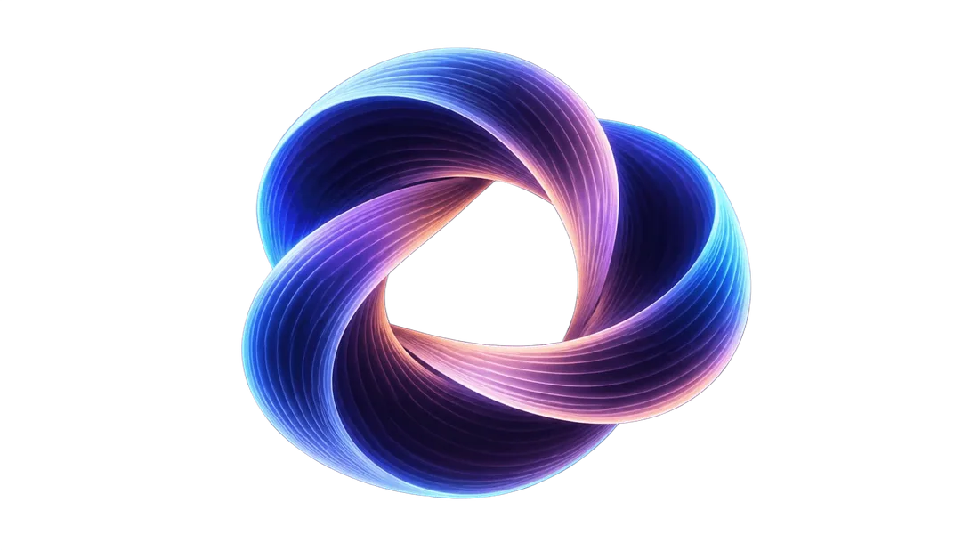 A light ribbon forming a closed loop